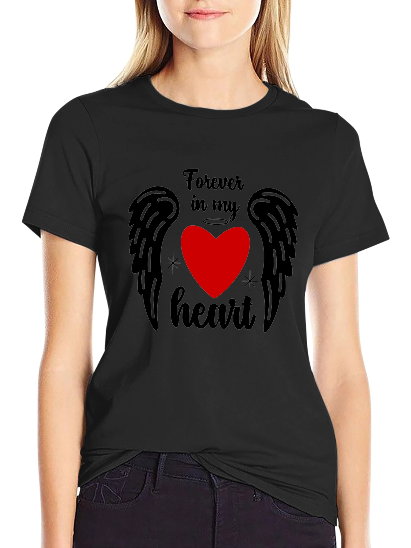 Forever in My Heart Graphic Tee - Black