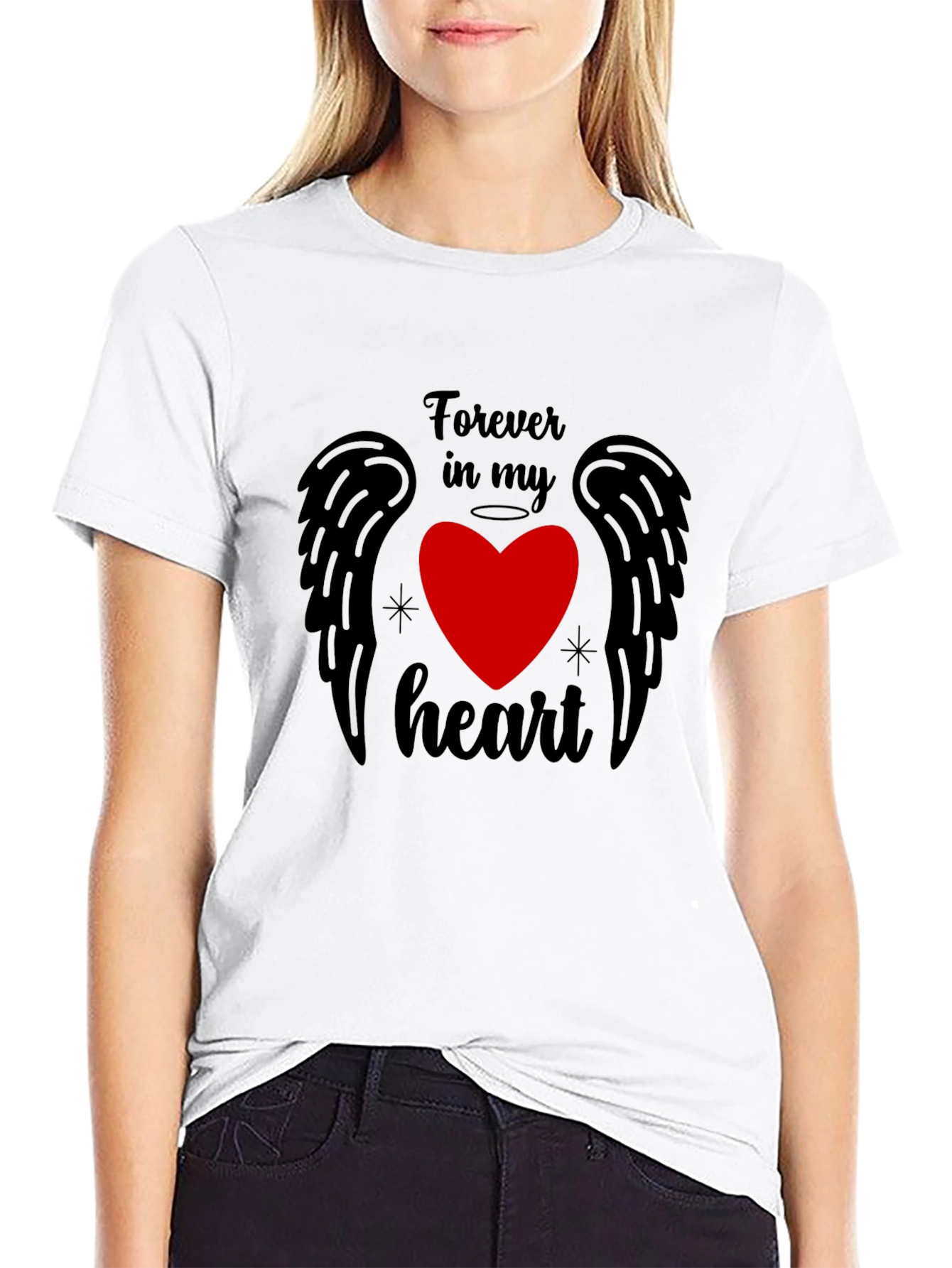 Forever in My Heart Graphic Tee - Black