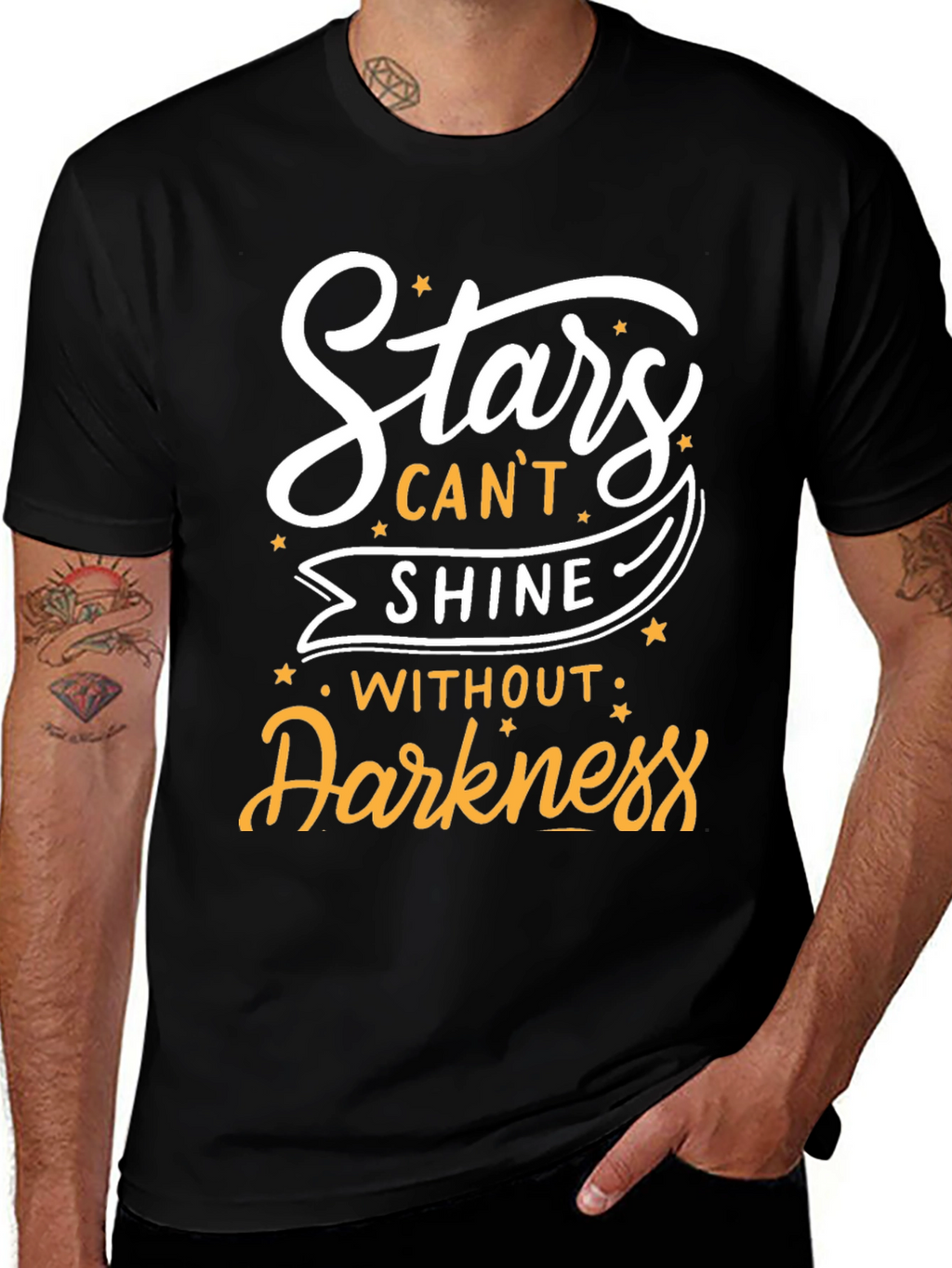 Stars Cant Shine T-Shirt - Inspirational Design