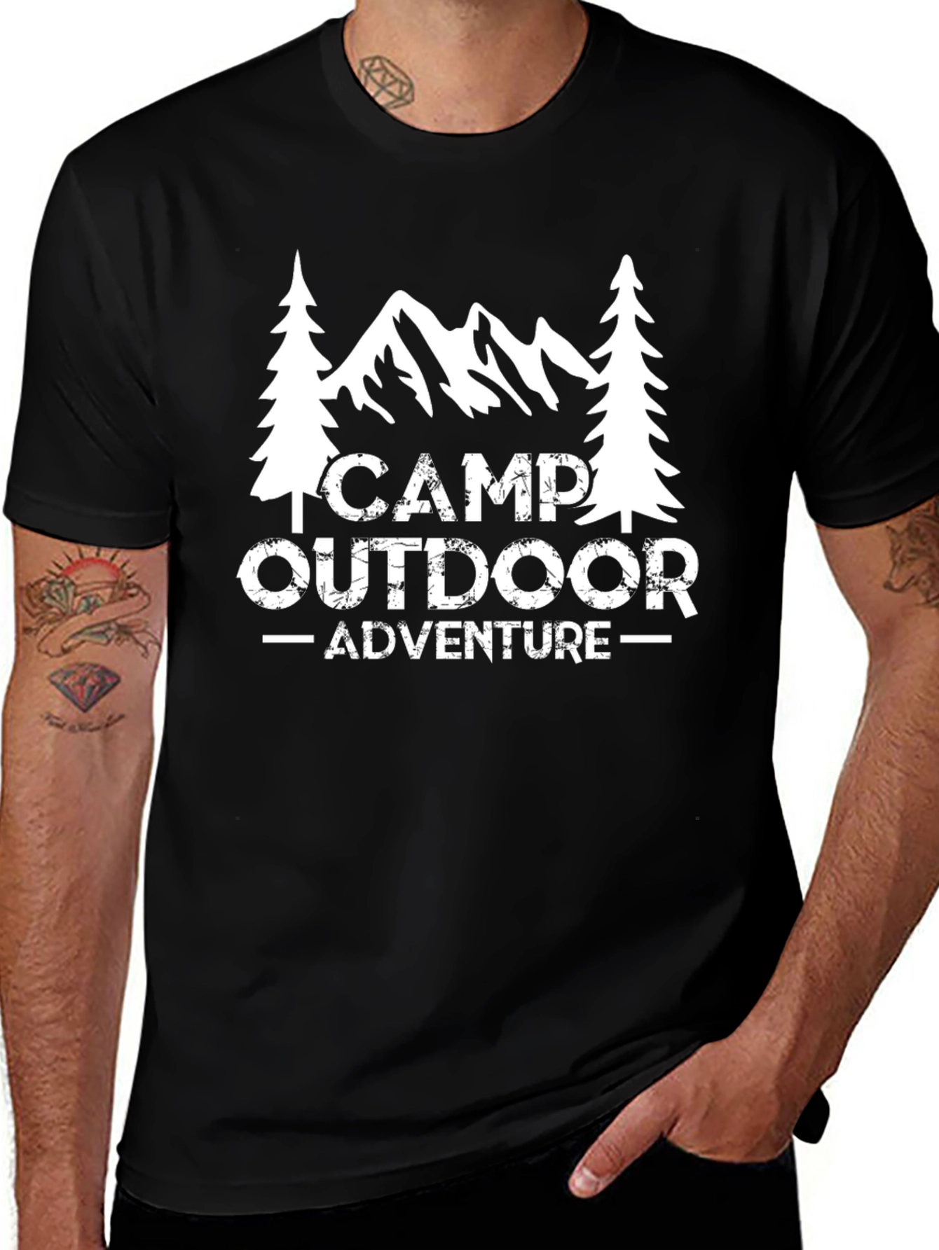 Camp Outdoor Adventure Graphic T-Shirt