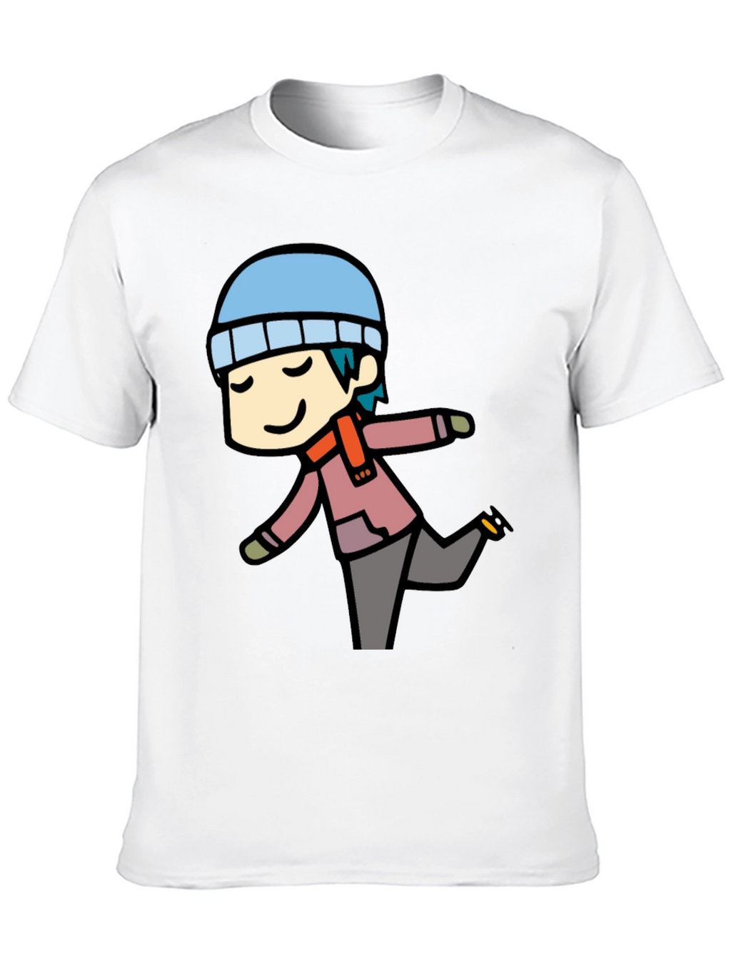 Cartoon Skater Black Tee