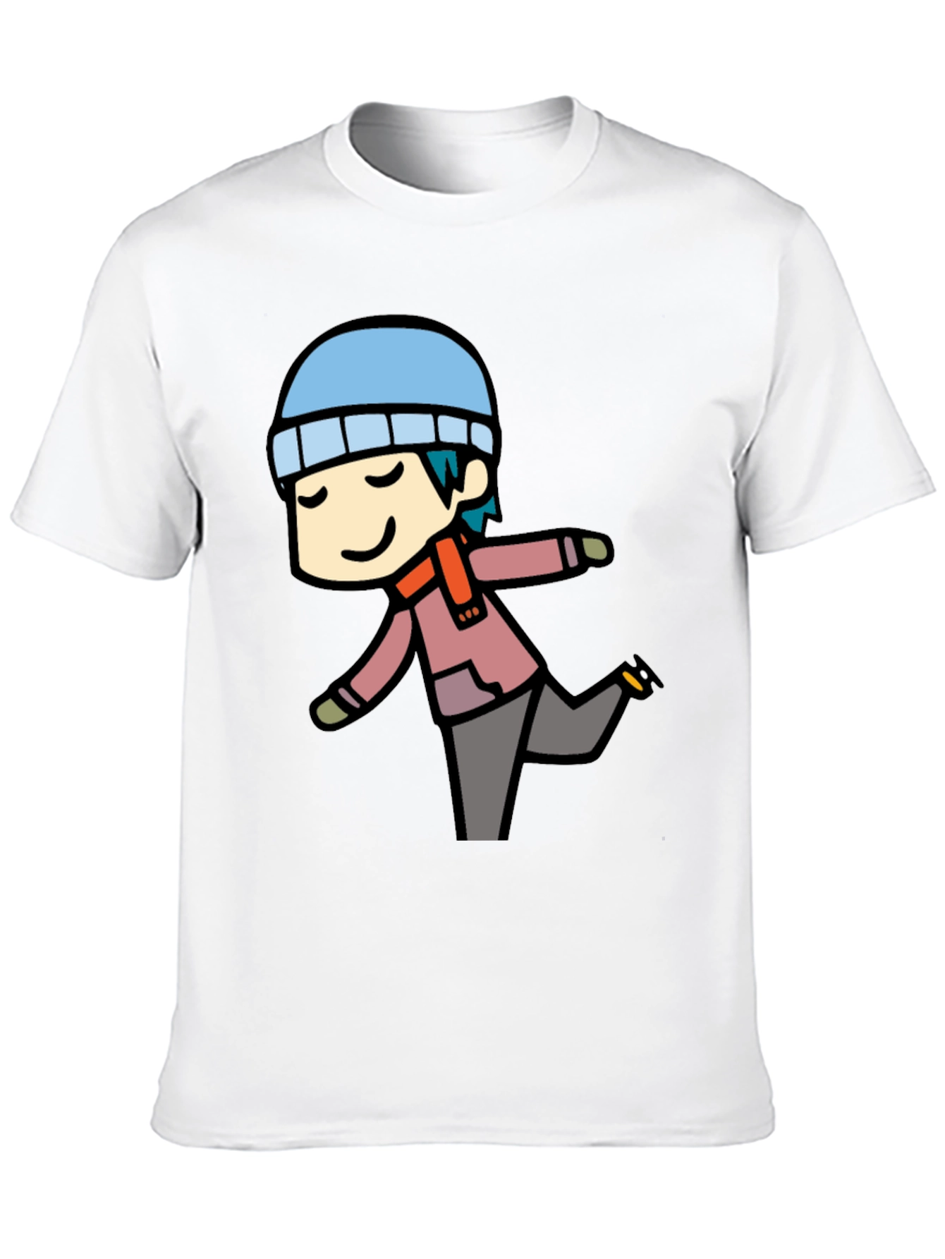 Cartoon Skater Black Tee