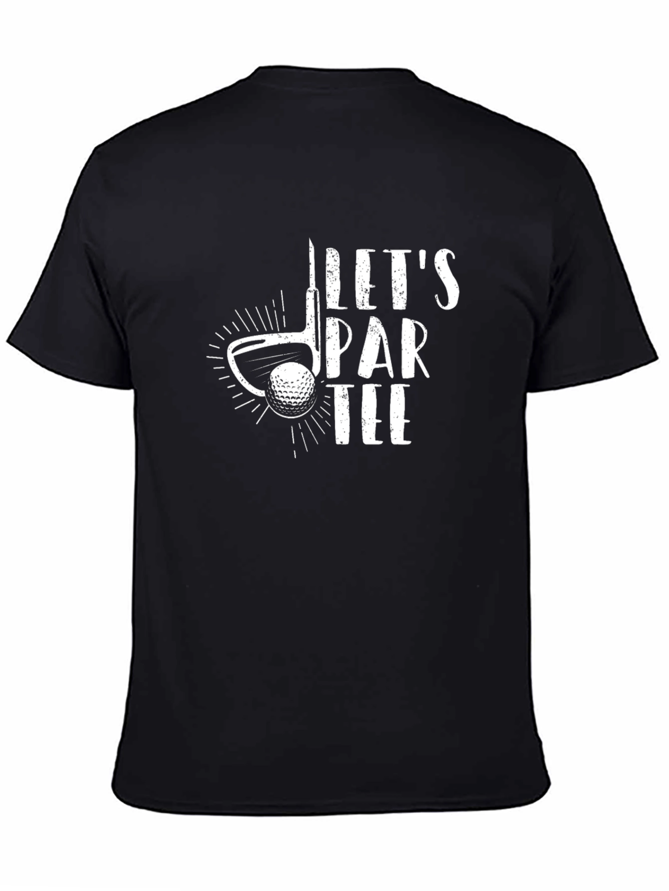 Lets Par Tee Golf T-Shirt - Black Cotton Tee