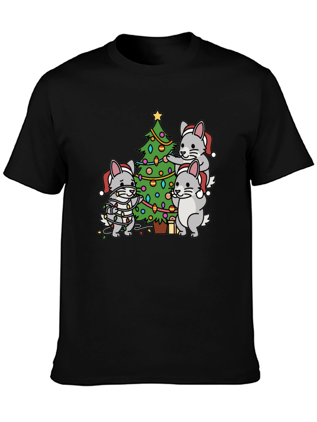 Festive Chinchilla Christmas T-Shirt