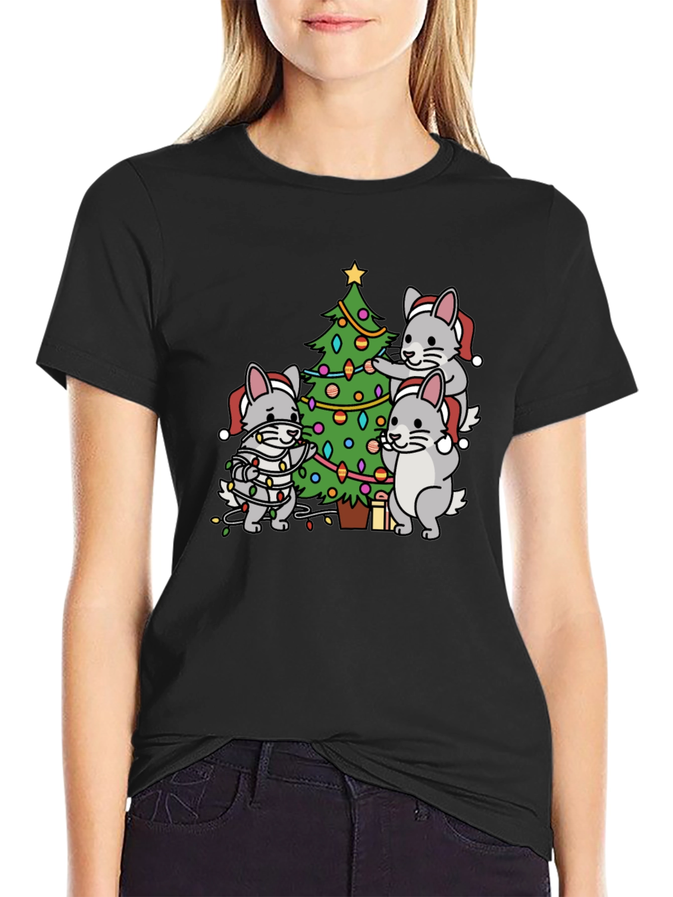 Festive Chinchilla Christmas T-Shirt