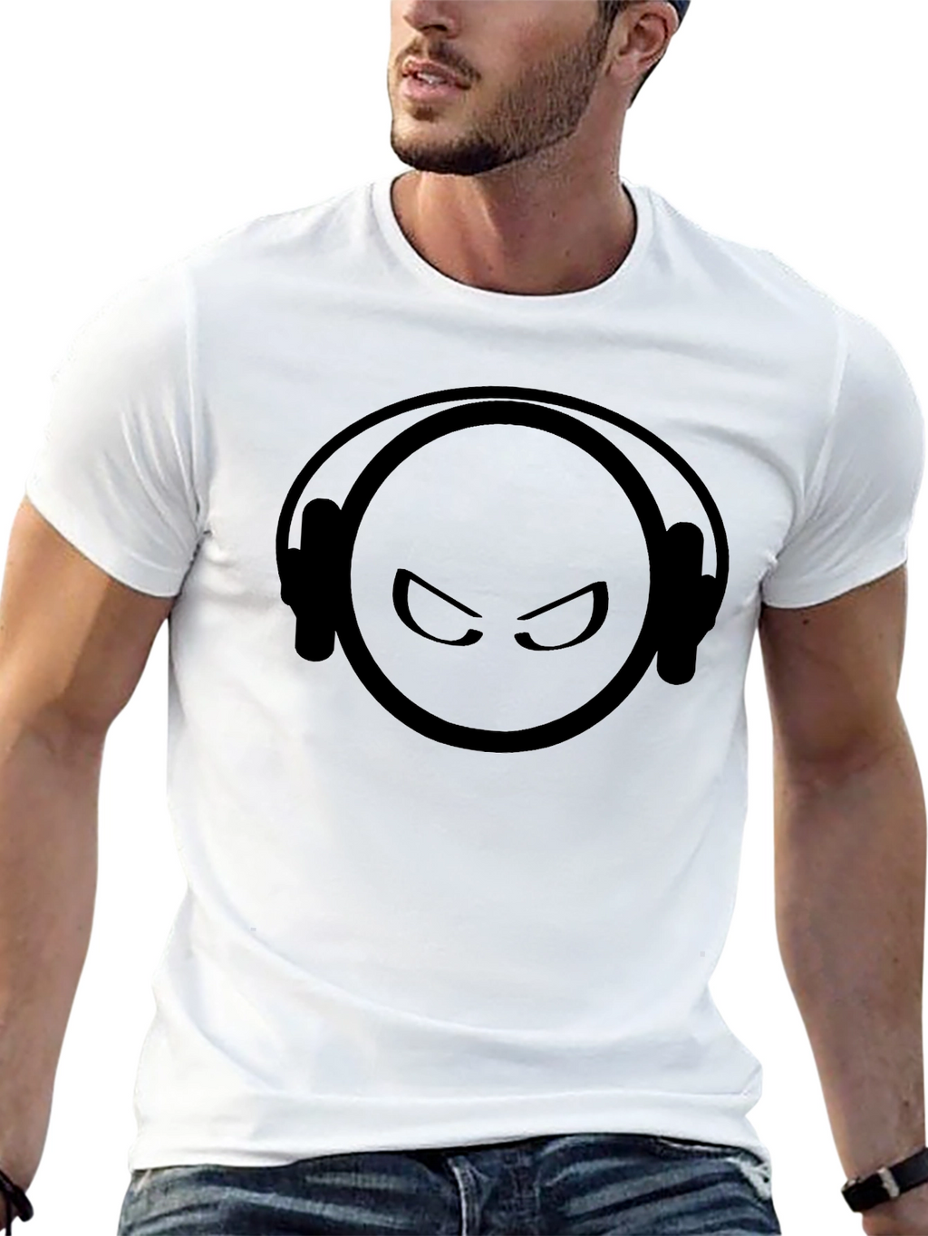 DJ Emoji Graphic T-Shirt - Black