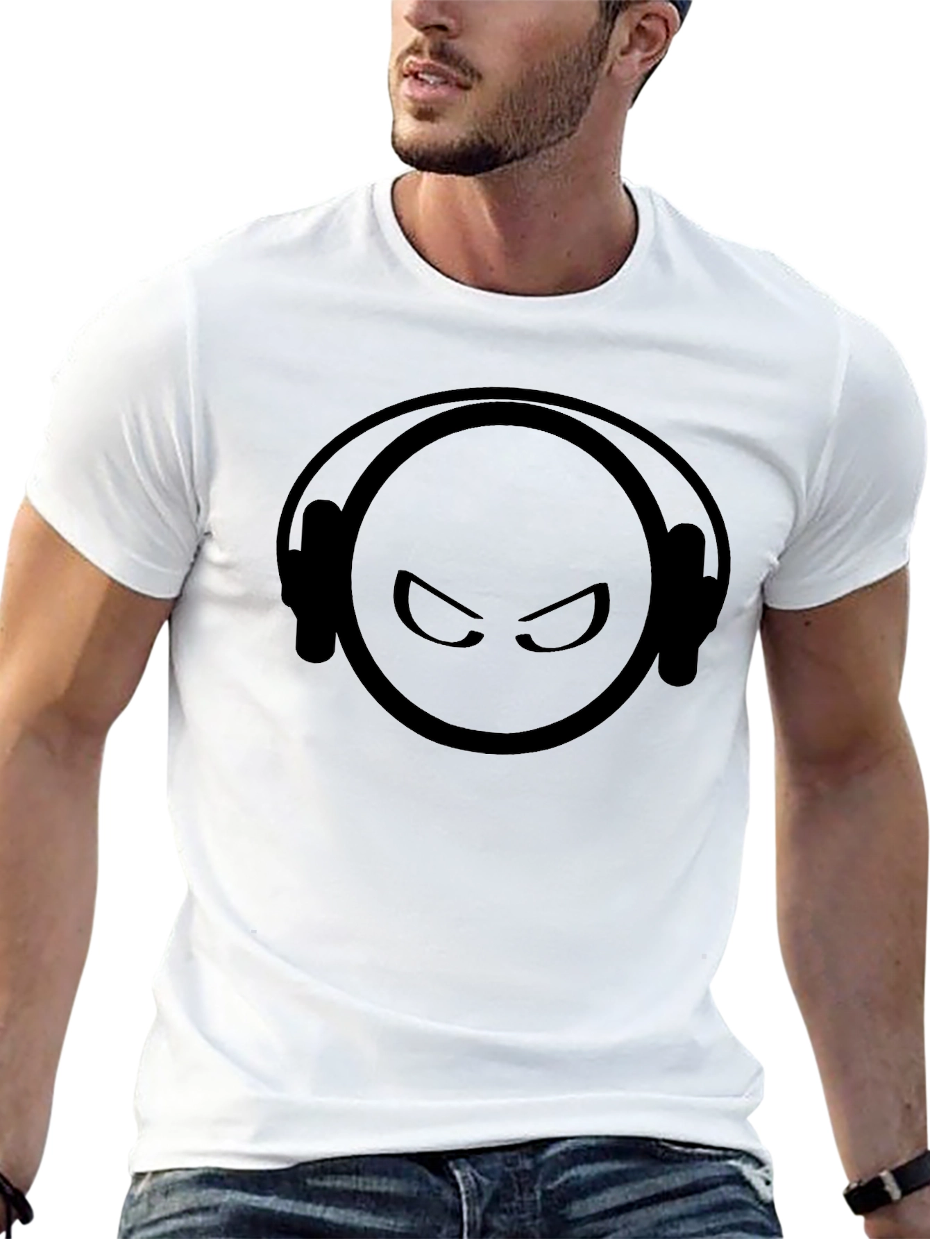 DJ Emoji Graphic T-Shirt - Black