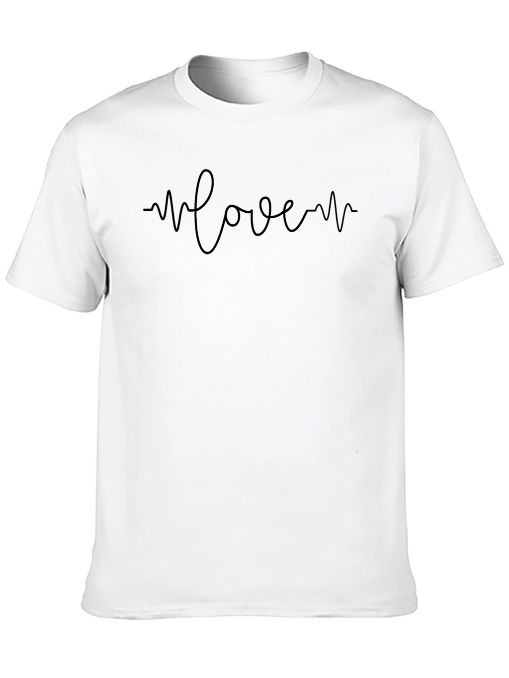 Love Heartbeat Graphic T-Shirt - Casual Style