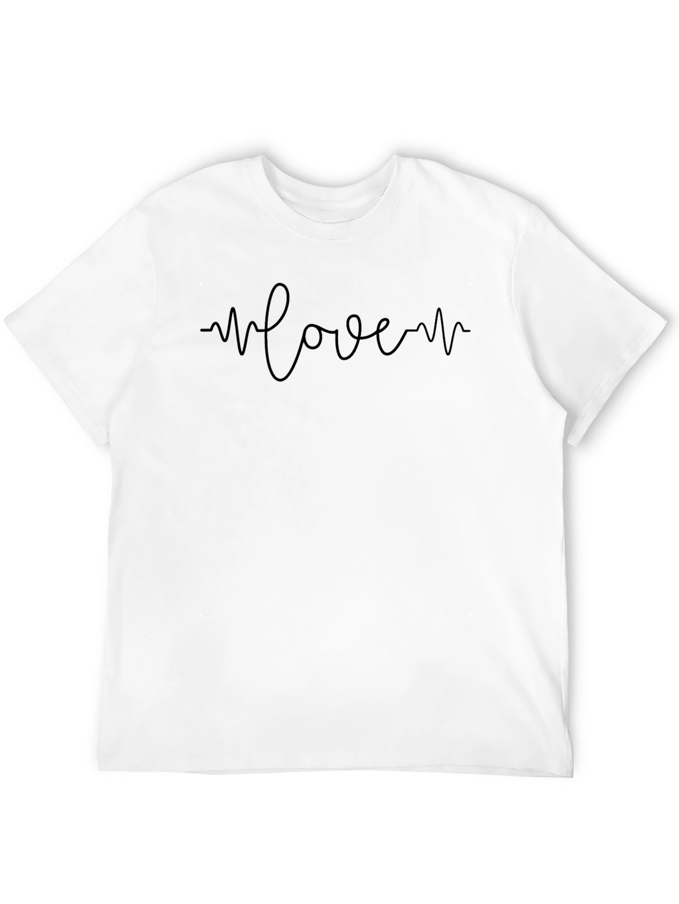 Love Heartbeat Graphic T-Shirt - Casual Style