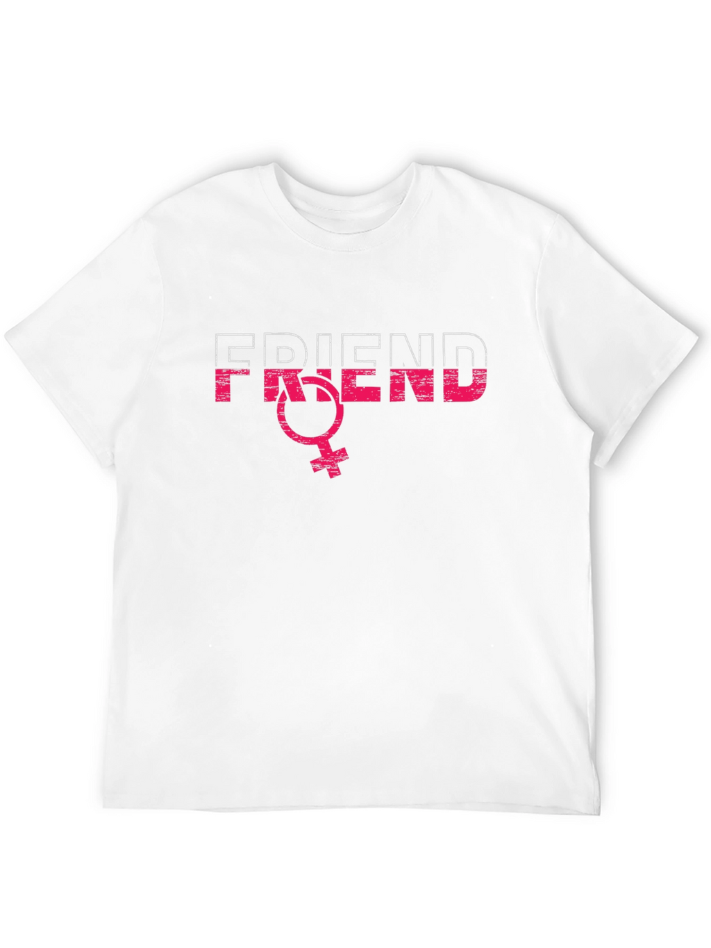 Friend Gender Symbol T-Shirt - Black Crew Neck Tee