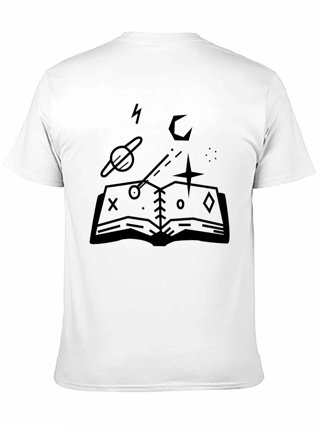 Mystic Spellbook Graphic Tee - Black Cotton