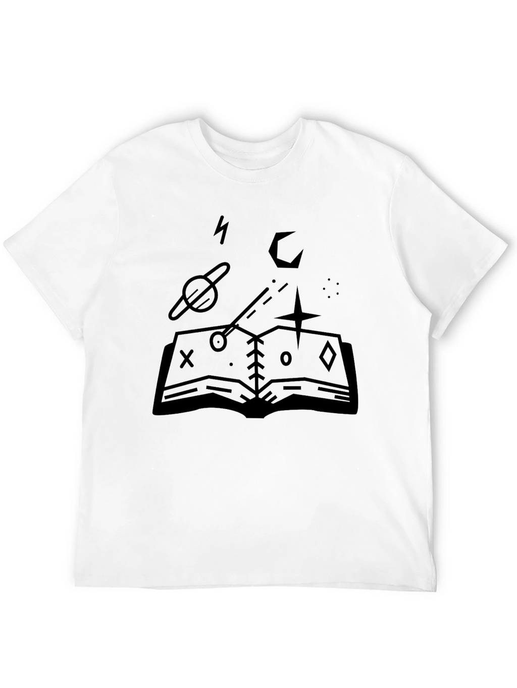 Mystic Spellbook Graphic Tee - Black Cotton