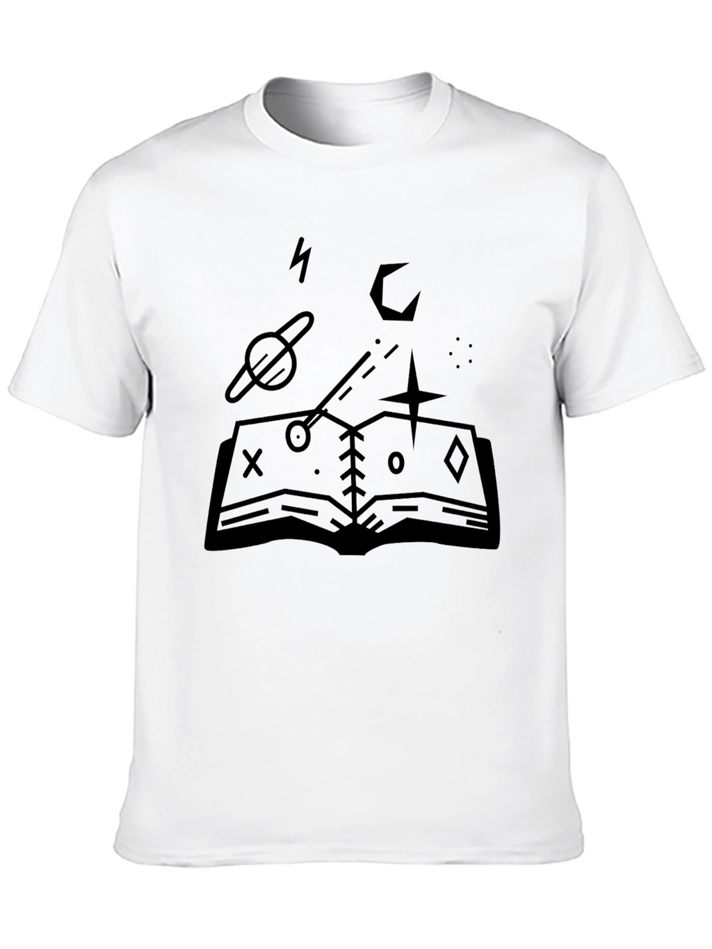 Mystic Spellbook Graphic Tee - Black Cotton