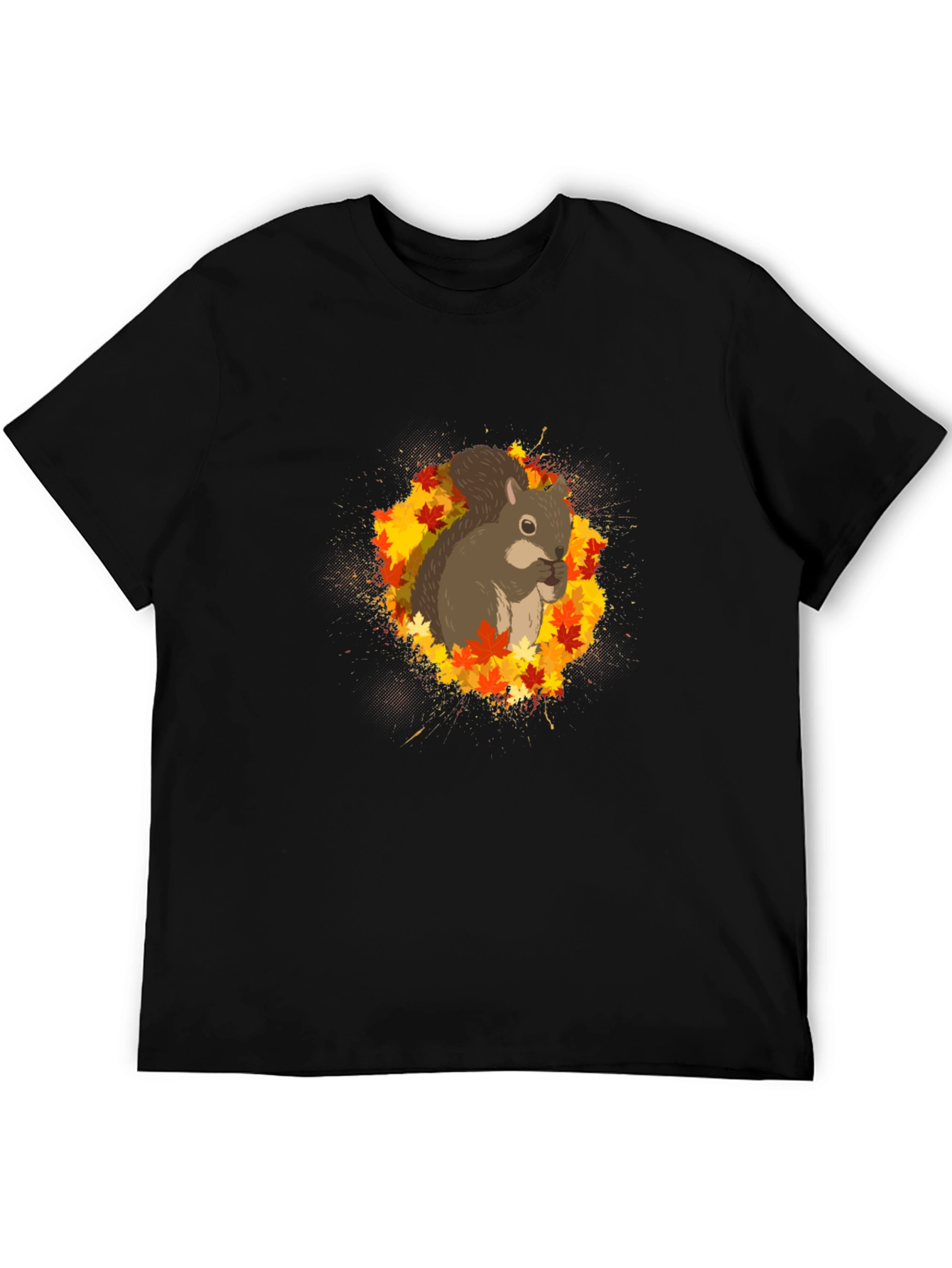 Squirrel Autumn Leaves Graphic Tee - Unisex