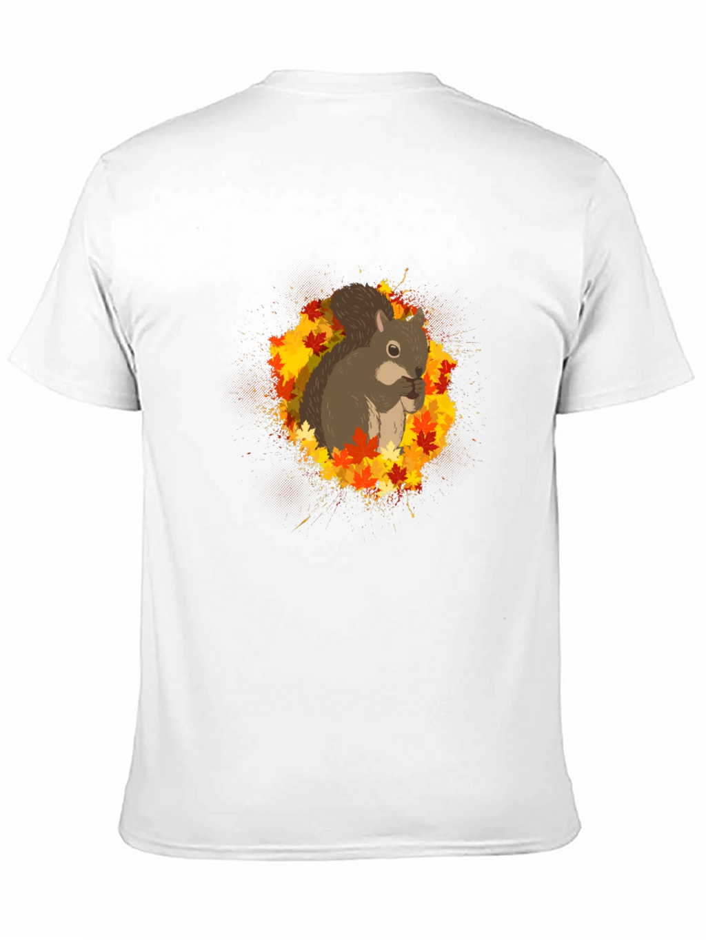 Squirrel Autumn Leaves Graphic Tee - Unisex