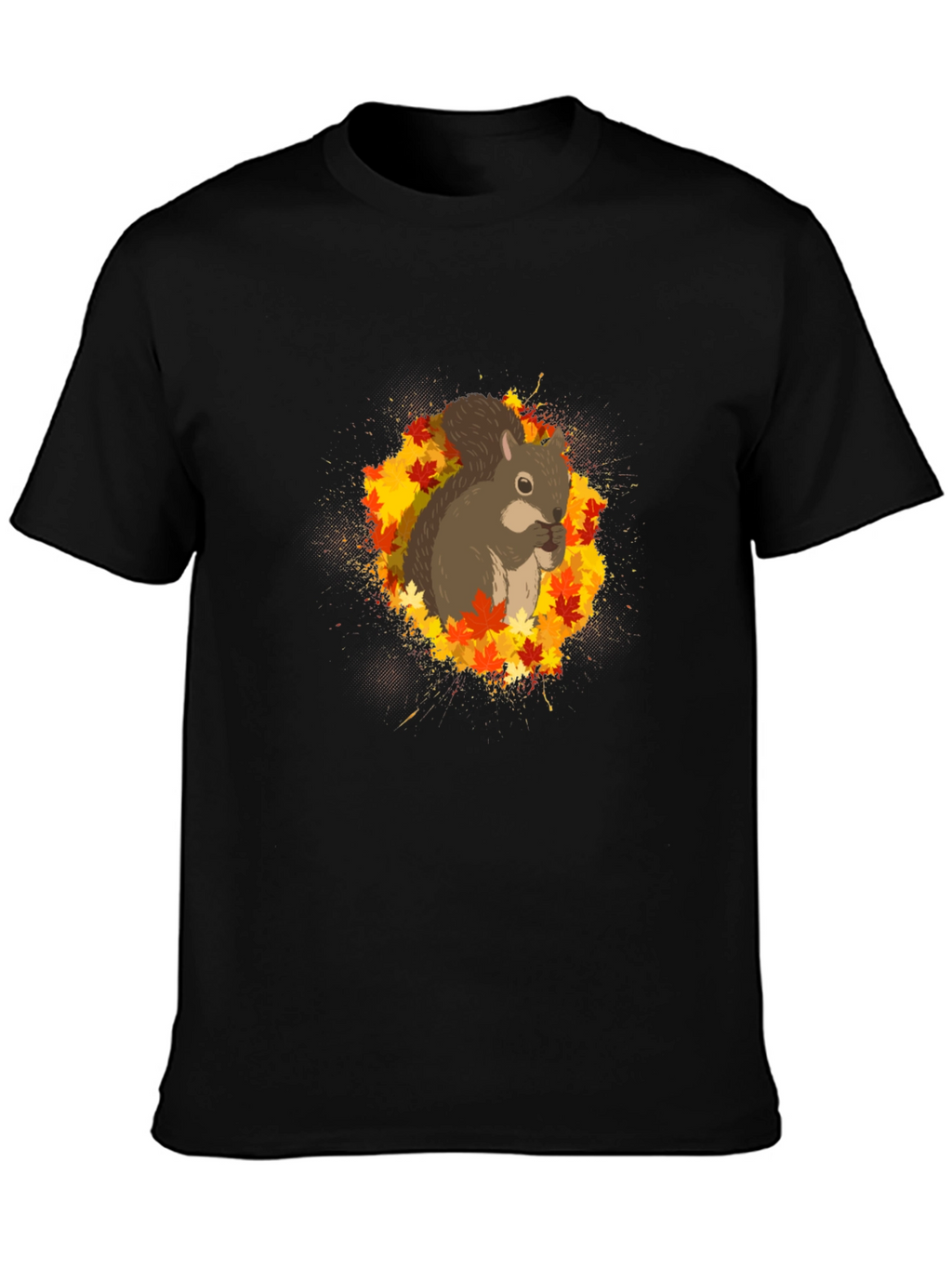 Squirrel Autumn Leaves Graphic Tee - Unisex