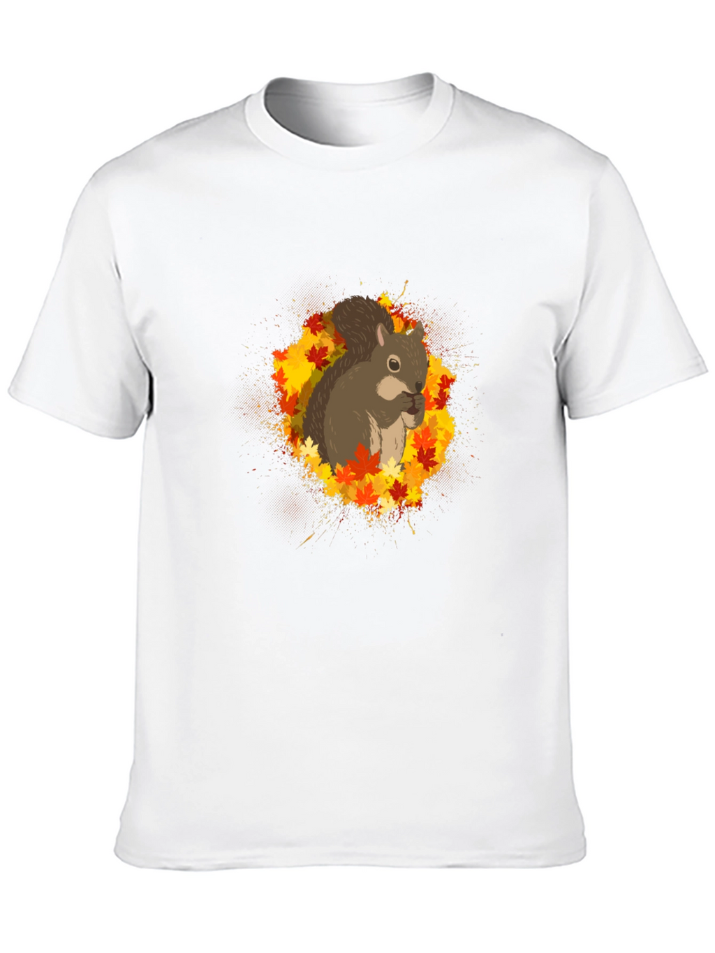 Squirrel Autumn Leaves Graphic Tee - Unisex