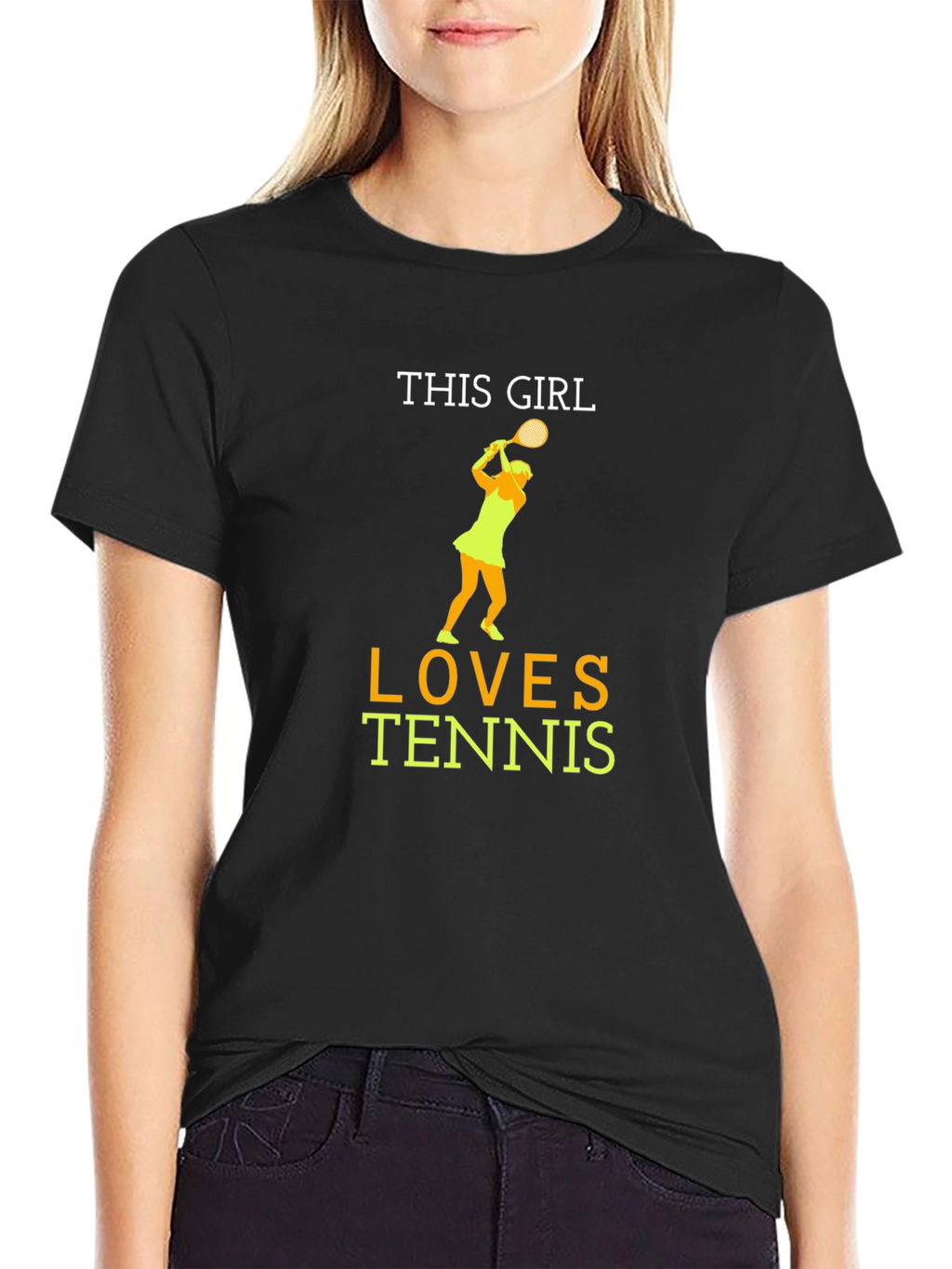 Tennis Girl Graphic Tee - Sporty & Stylish