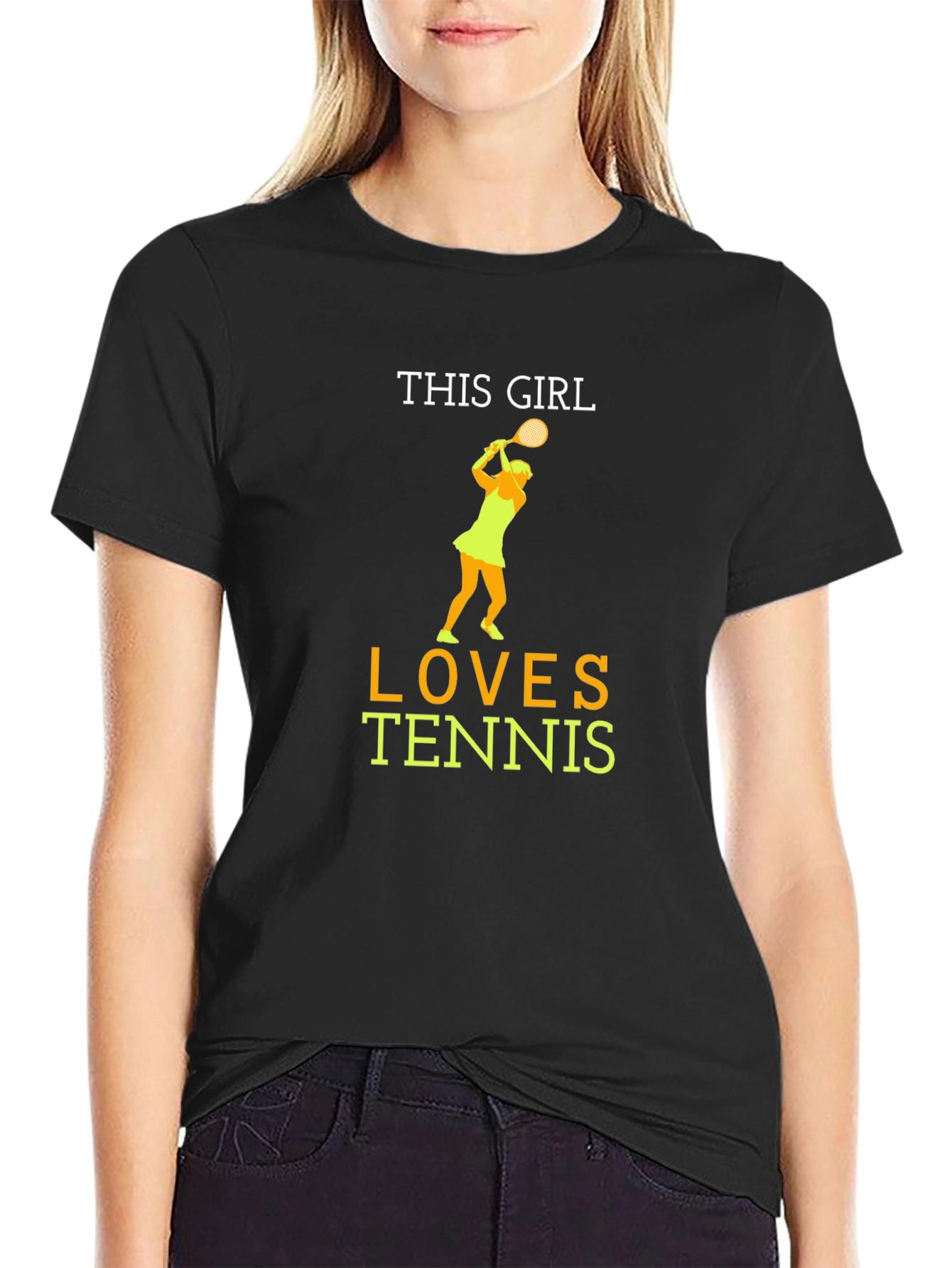 Tennis Girl Graphic Tee - Sporty & Stylish