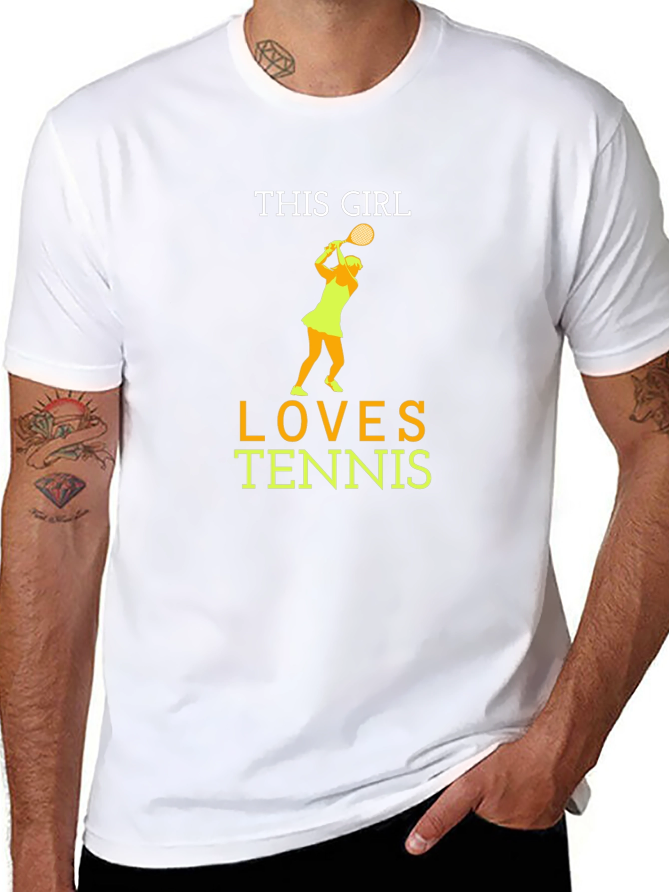 Tennis Girl Graphic Tee - Sporty & Stylish