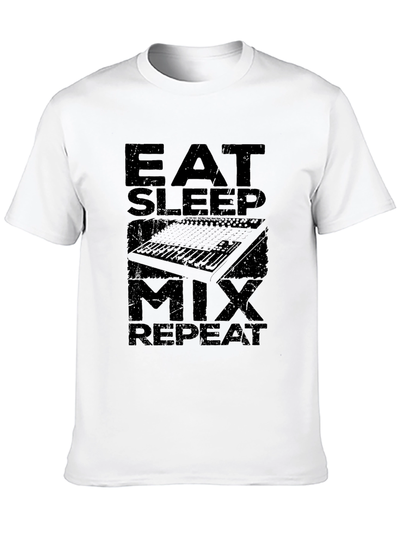 Eat Sleep Mix Repeat Graphic Tee - Black