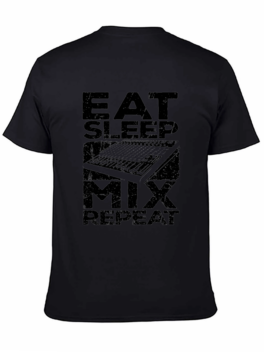 Eat Sleep Mix Repeat Graphic Tee - Black