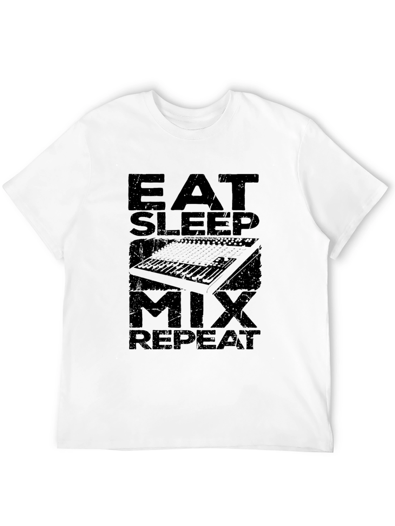 Eat Sleep Mix Repeat Graphic Tee - Black