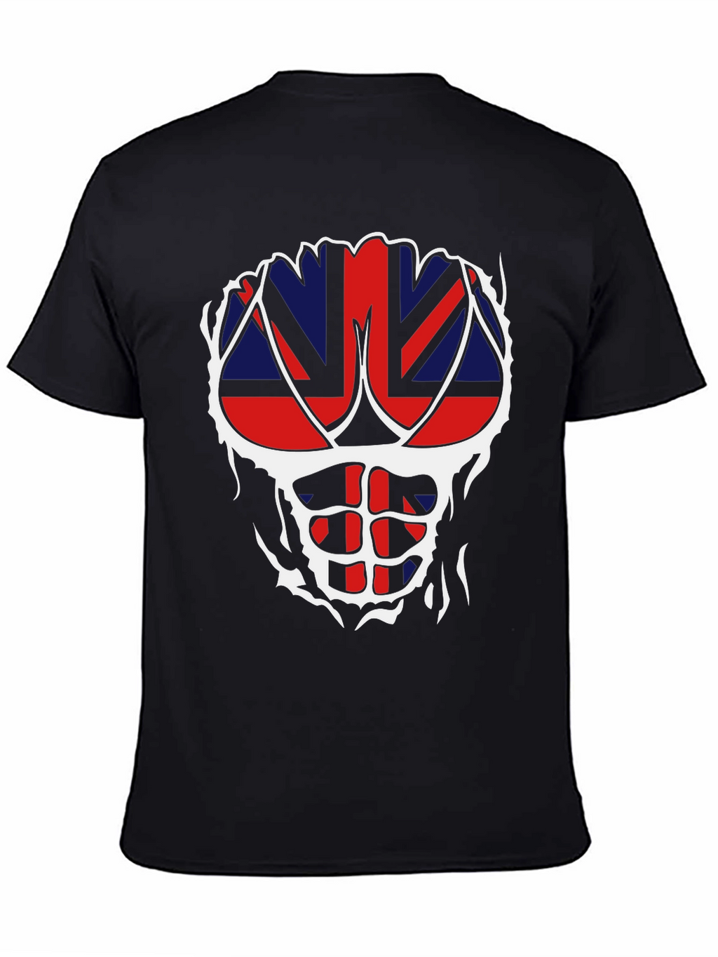 Union Jack Ripped T-Shirt - Patriotic Abs!