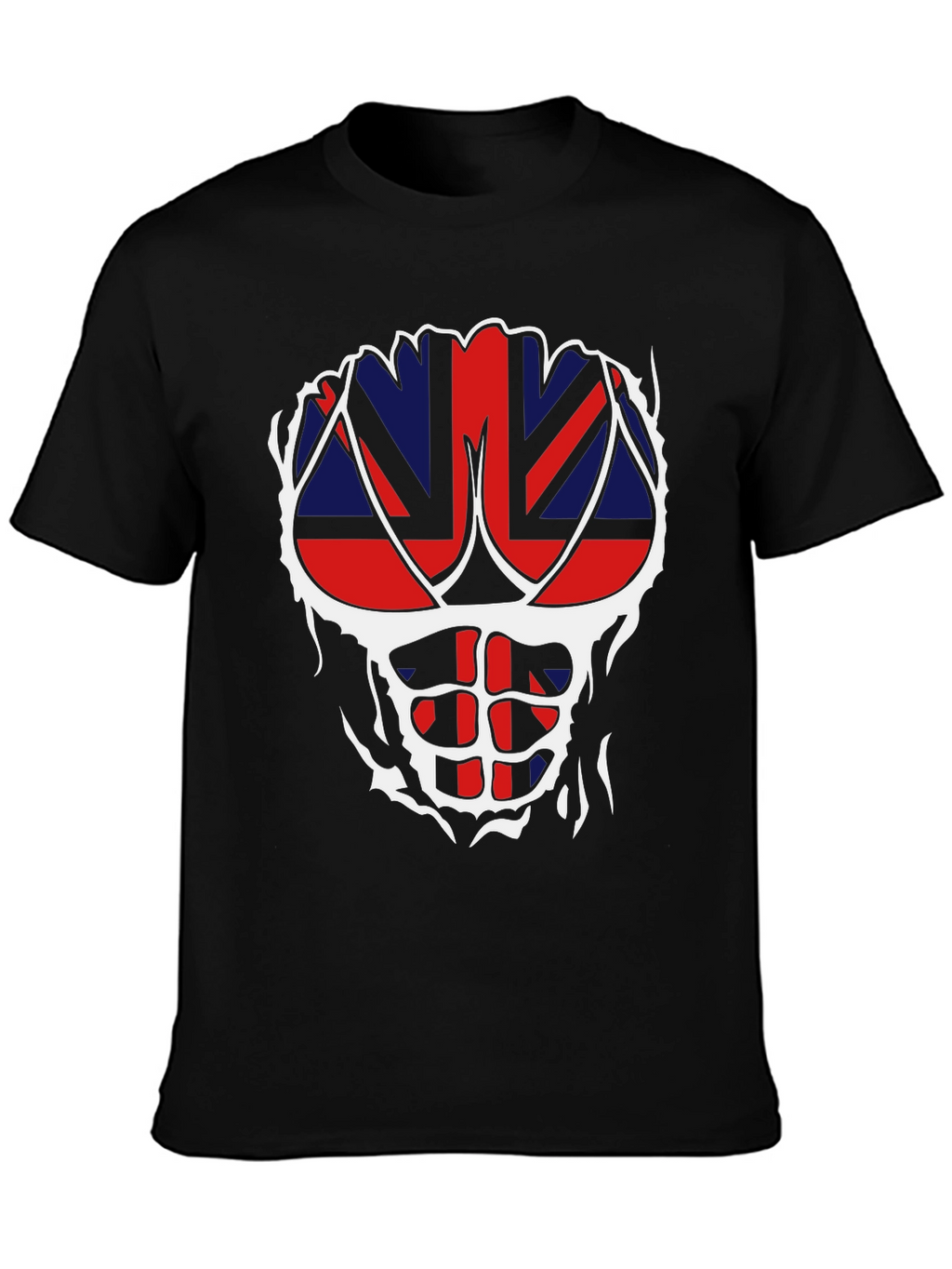 Union Jack Ripped T-Shirt - Patriotic Abs!