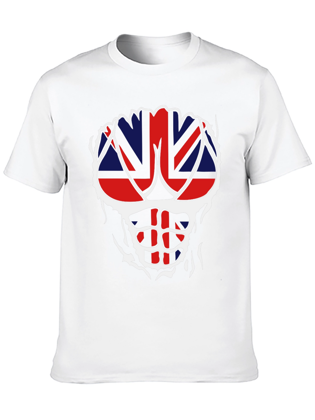 Union Jack Ripped T-Shirt - Patriotic Abs!
