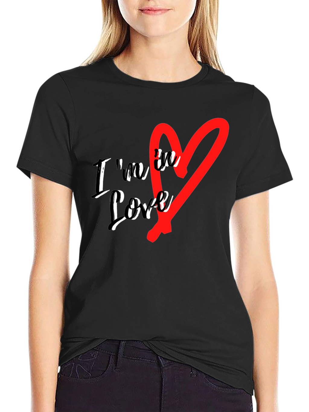 Im in Love Graphic Tee - Stylish Black T-Shirt