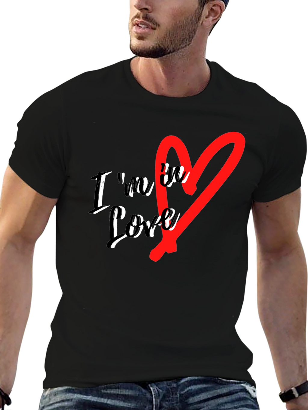 Im in Love Graphic Tee - Stylish Black T-Shirt
