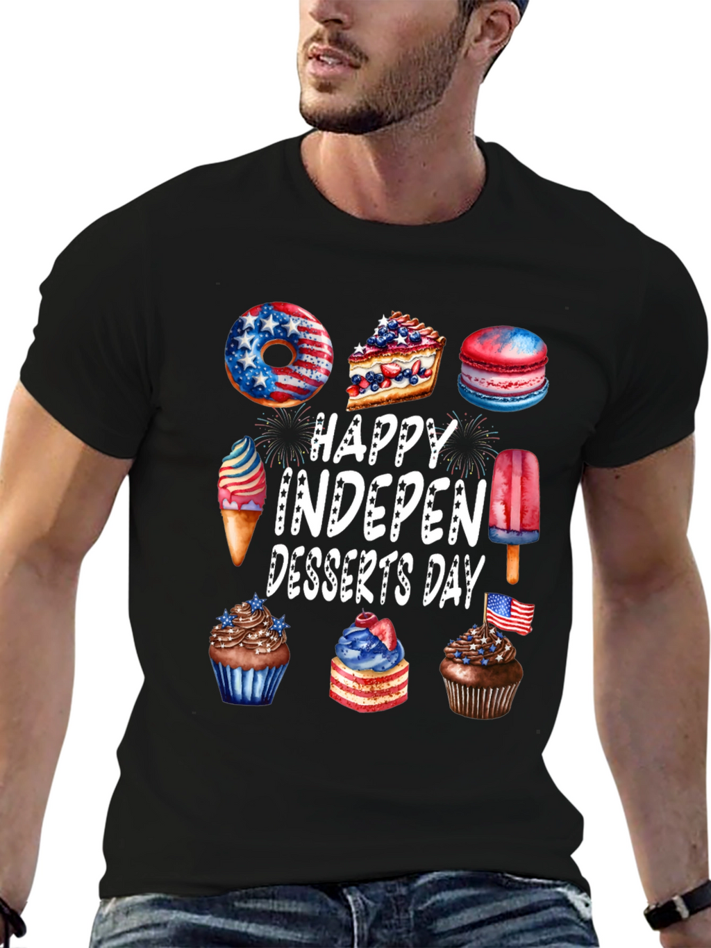 Happy Indepen-Desserts Day Patriotic T-Shirt