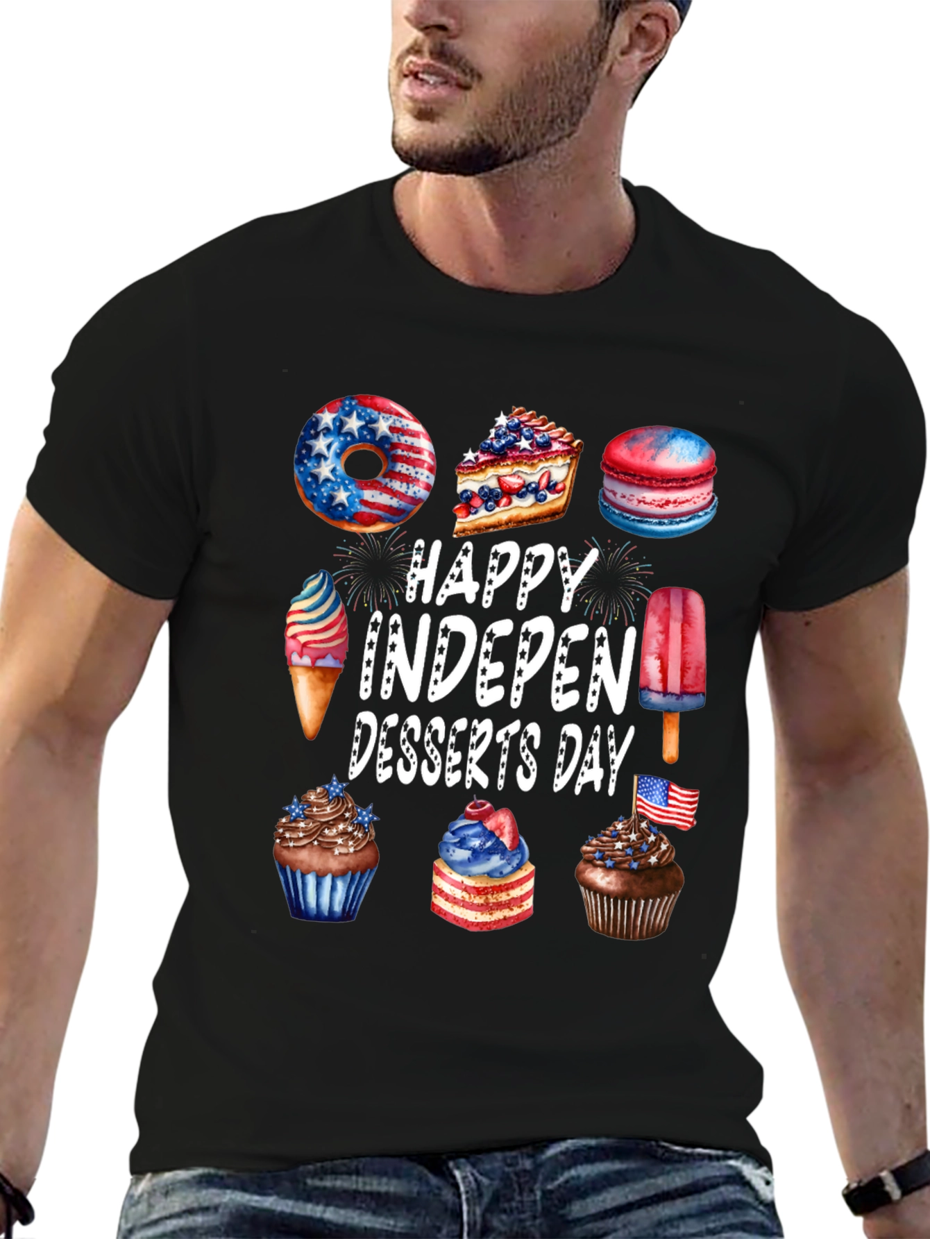 Happy Indepen-Desserts Day Patriotic T-Shirt