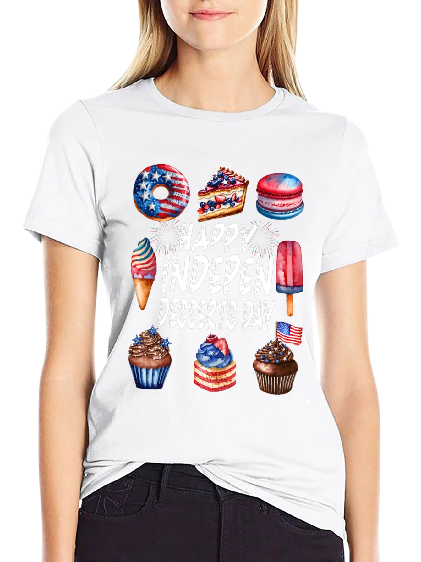 Happy Indepen-Desserts Day Patriotic T-Shirt