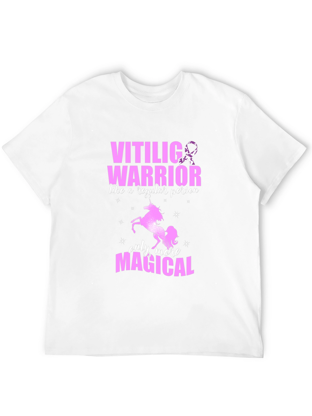 Vitiligo Warrior Unicorn Graphic T-Shirt
