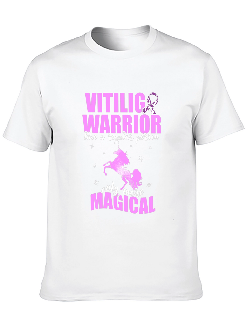 Vitiligo Warrior Unicorn Graphic T-Shirt