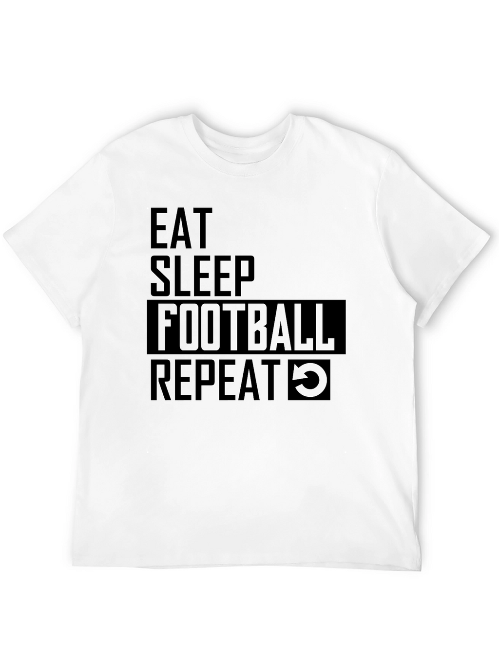 Eat Sleep Football Repeat Graphic Tee