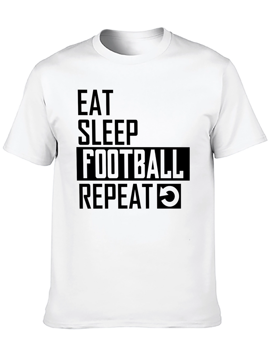 Eat Sleep Football Repeat Graphic Tee