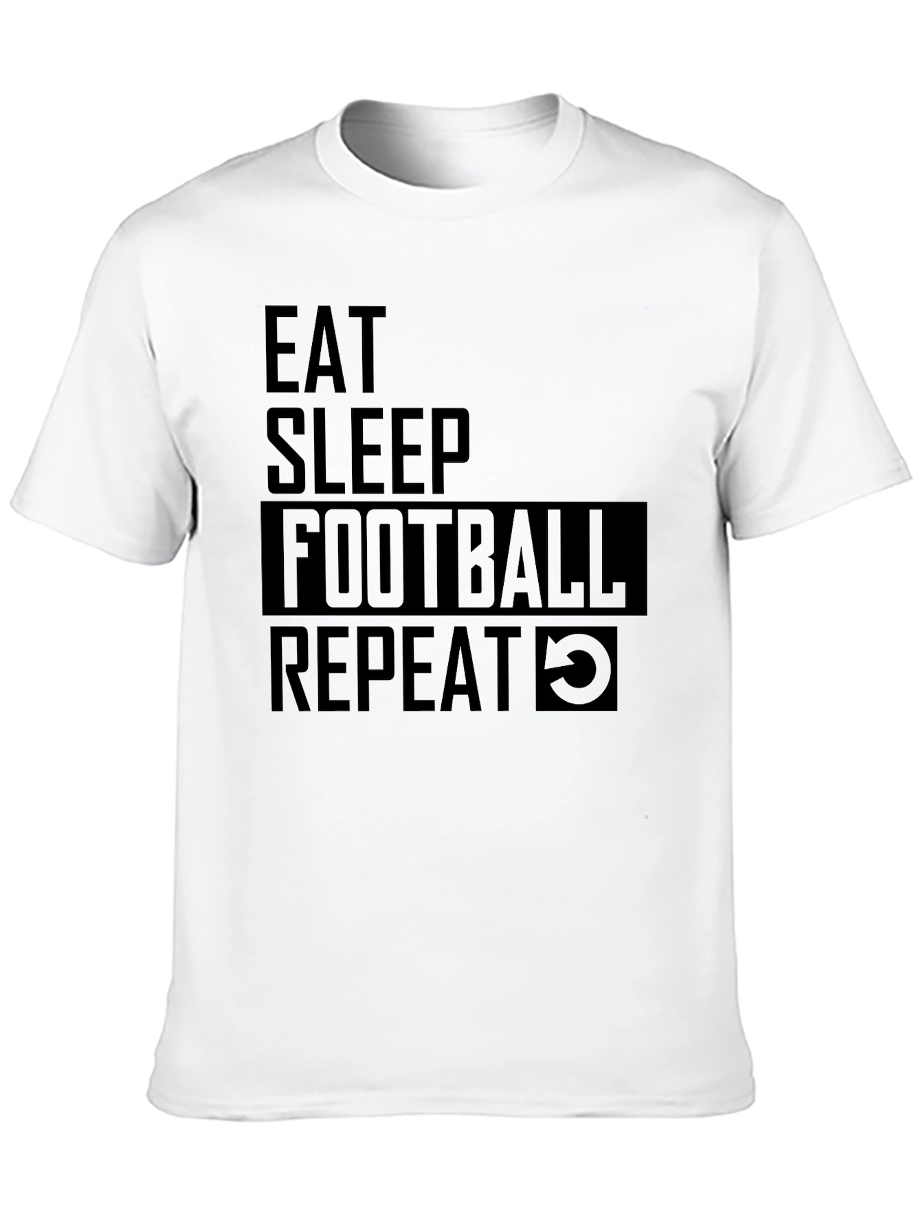 Eat Sleep Football Repeat Graphic Tee