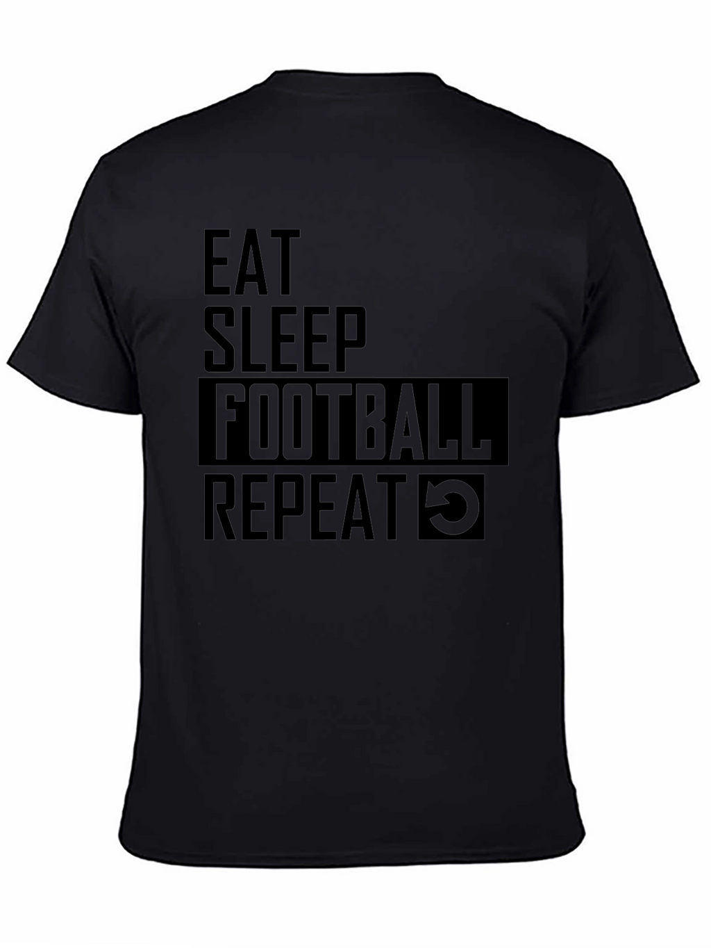 Eat Sleep Football Repeat Graphic Tee