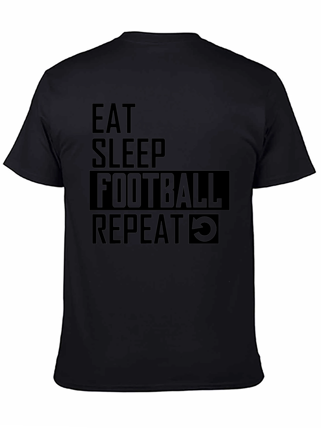 Eat Sleep Football Repeat Graphic Tee
