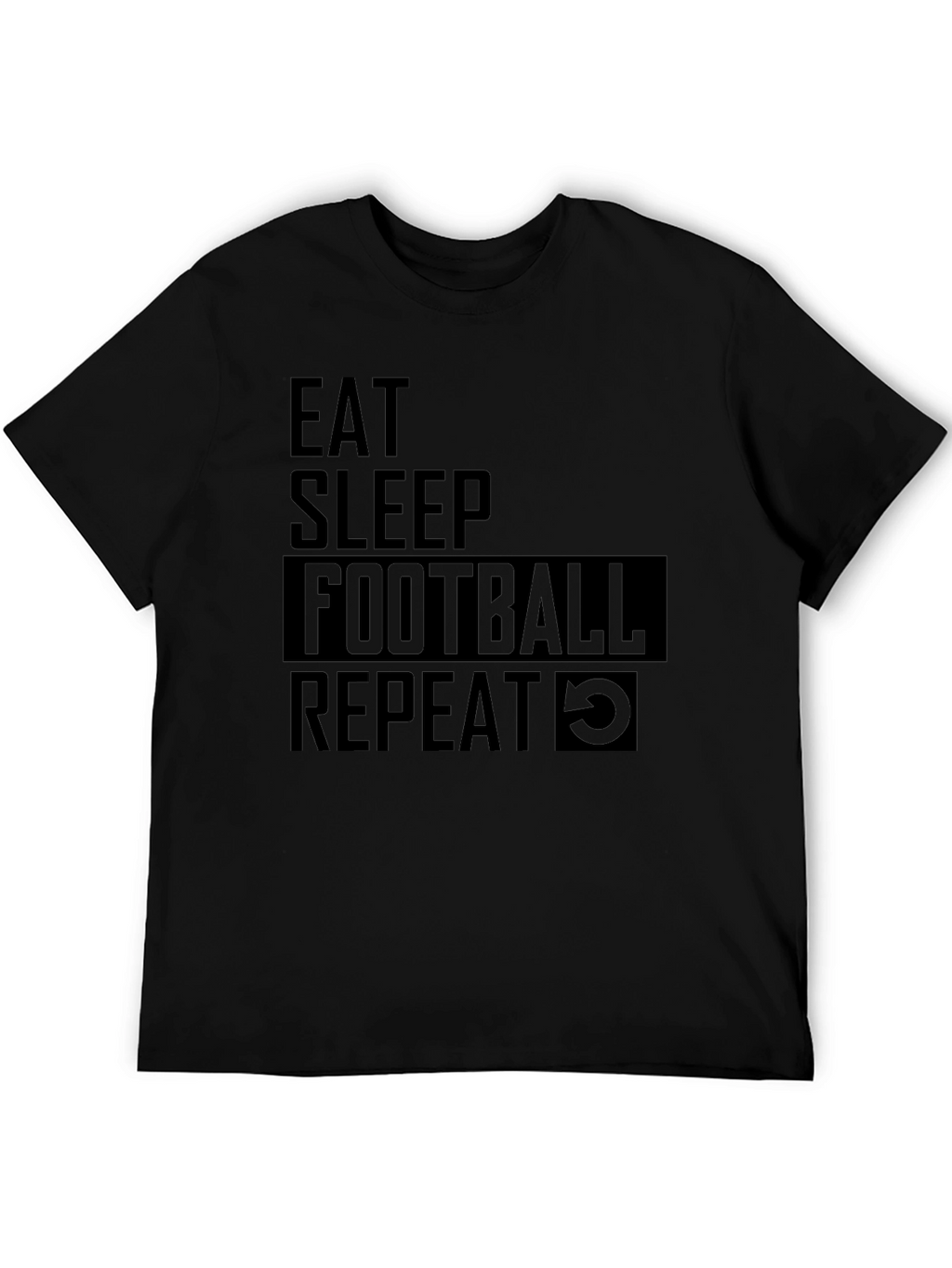 Eat Sleep Football Repeat Graphic Tee