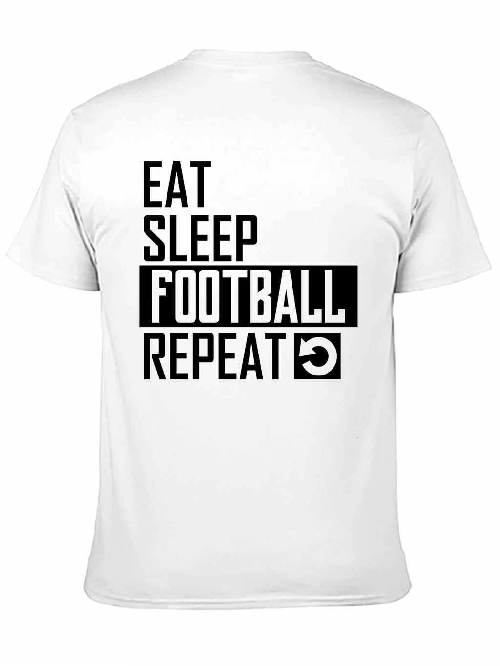 Eat Sleep Football Repeat Graphic Tee