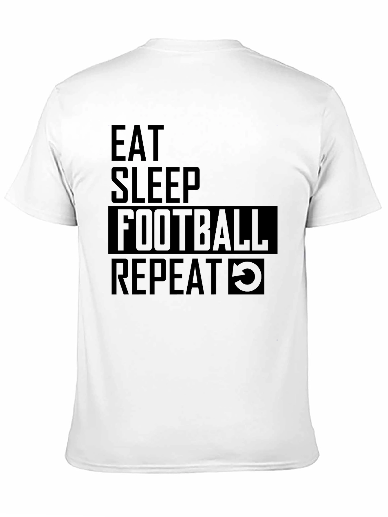 Eat Sleep Football Repeat Graphic Tee