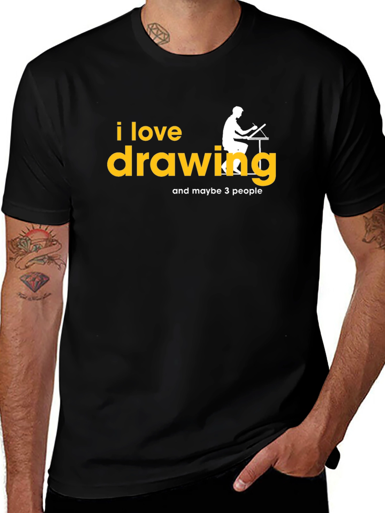 I Love Drawing Graphic Tee - Artist T-Shirt
