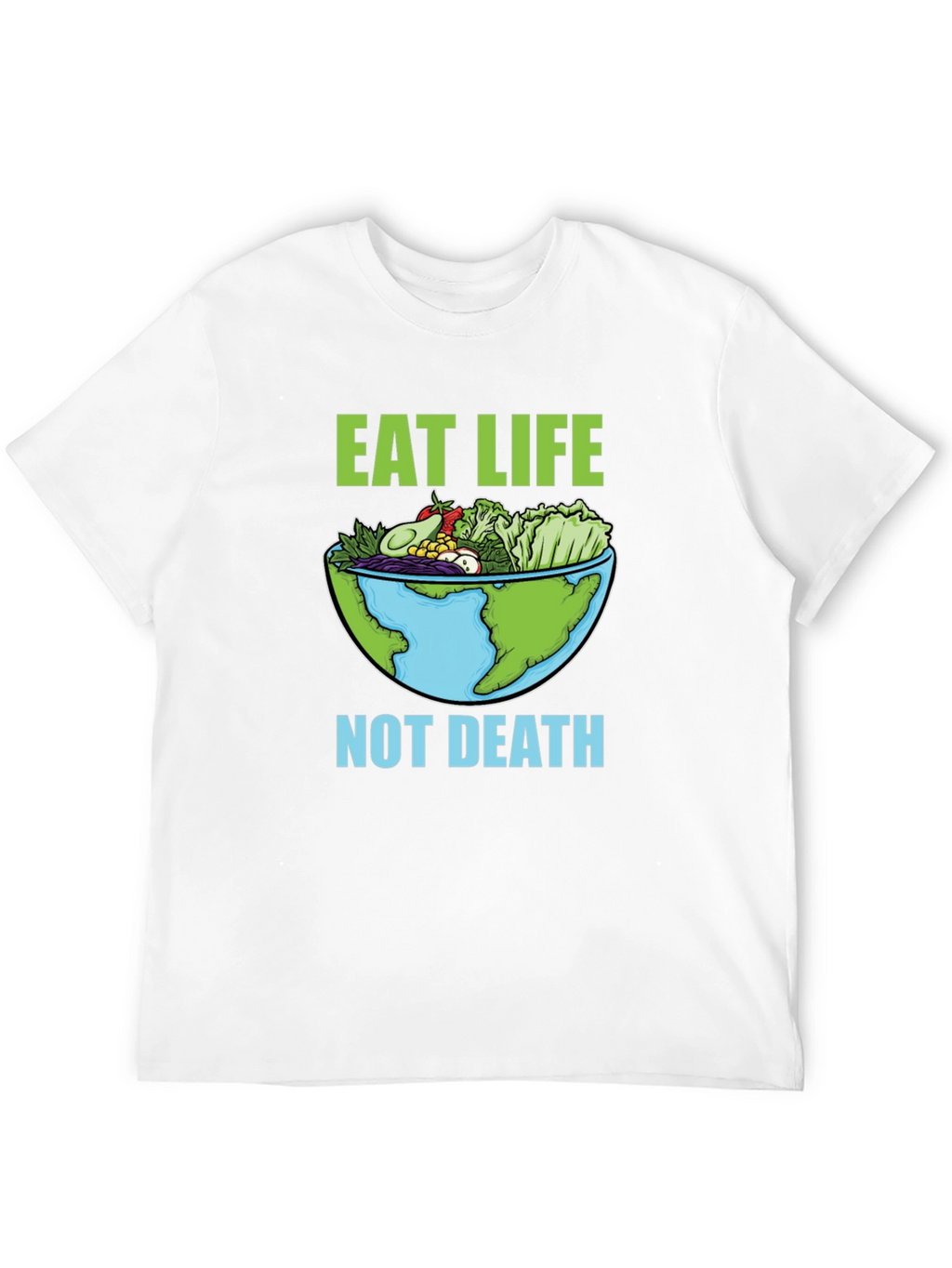 Eat Life T-Shirt - Vegan Earth Bowl Graphic Tee
