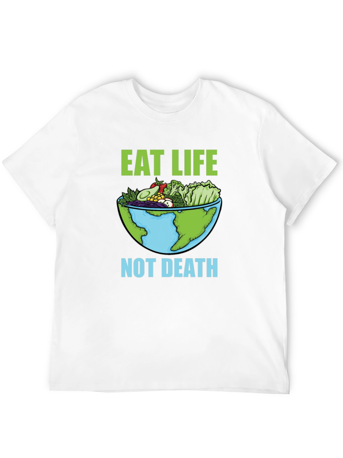 Eat Life T-Shirt - Vegan Earth Bowl Graphic Tee