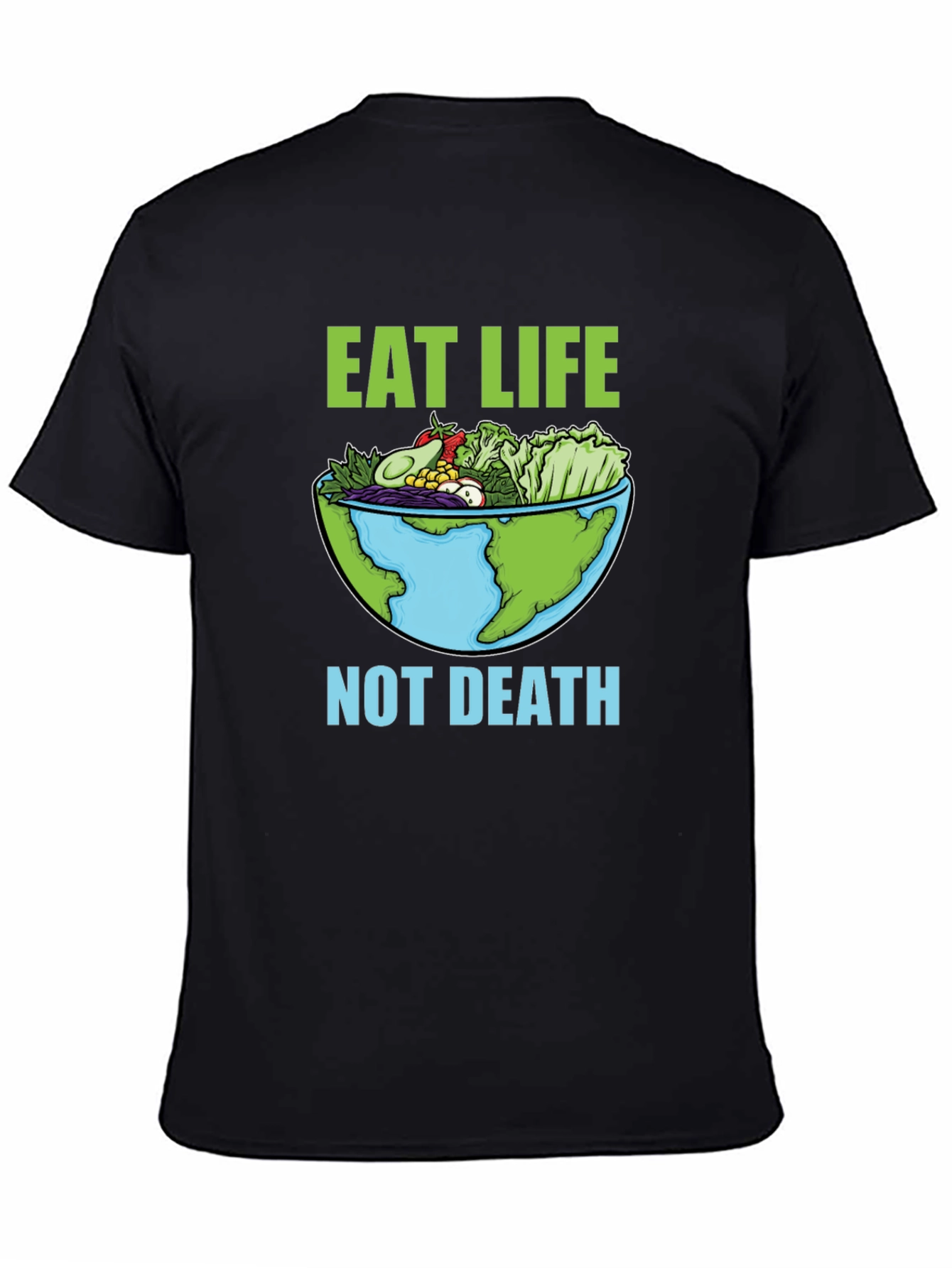 Eat Life T-Shirt - Vegan Earth Bowl Graphic Tee