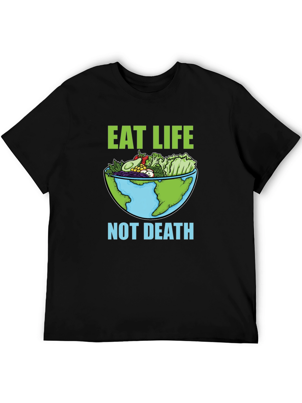 Eat Life T-Shirt - Vegan Earth Bowl Graphic Tee